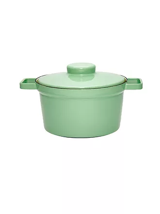 RIESS | Emaille Topf mit Deckel "Aromapot - Truehomeware" 24cm 3,5l | grün